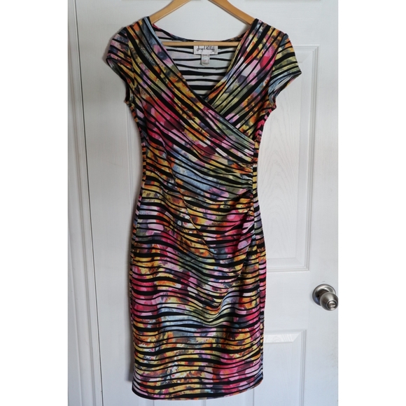 Joseph Ribkoff bold floral print midi dress